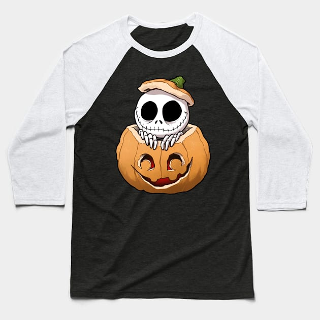 Pumpkin King Baseball T-Shirt by Dooomcat